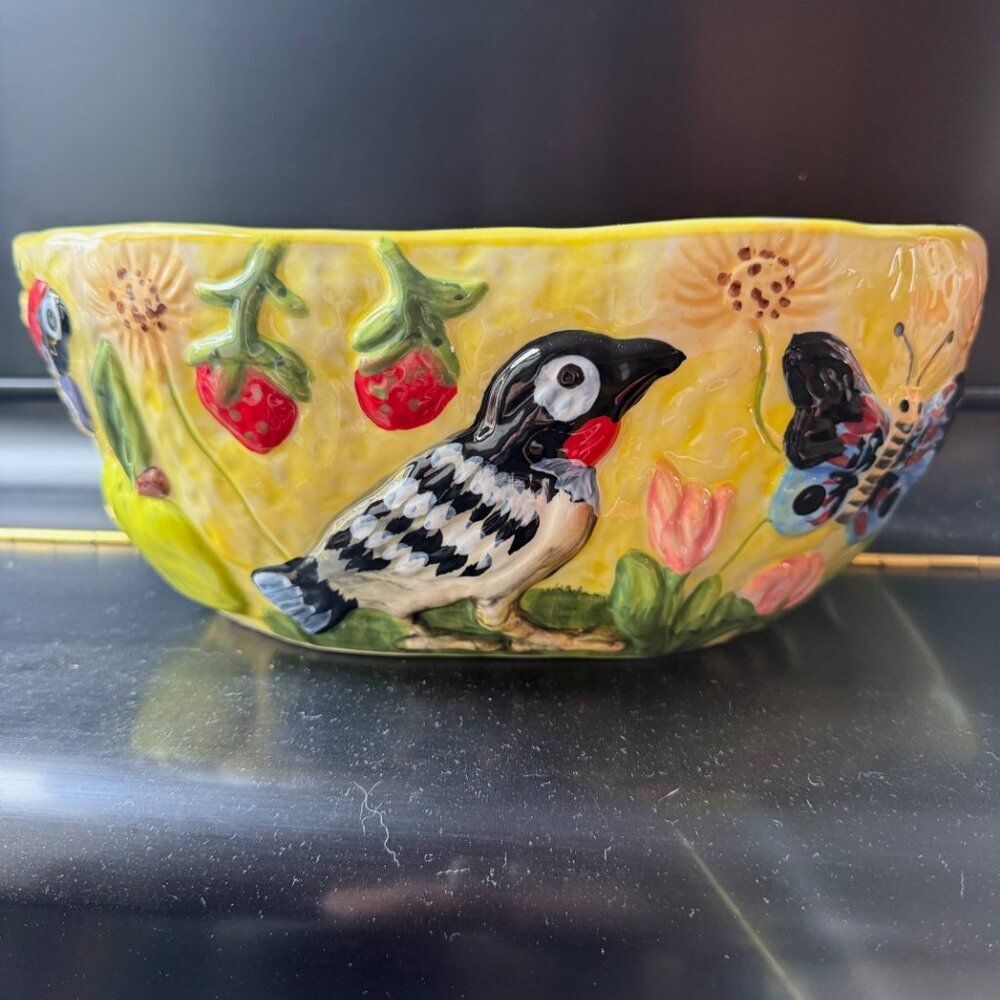 Nathalie Lete bowl black bird for Anthropologie